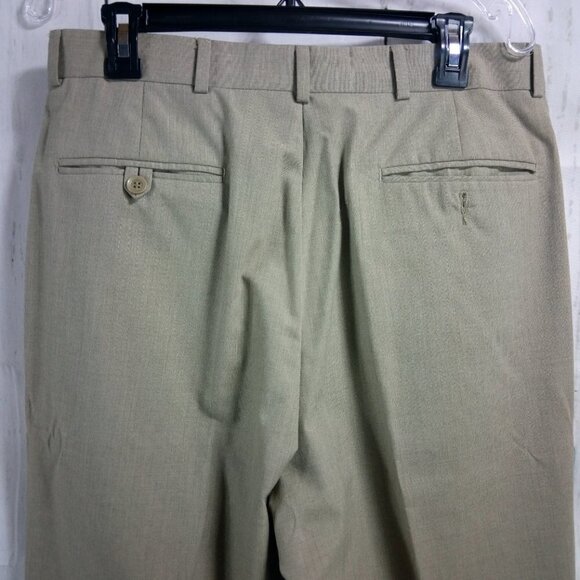 Haggar Enterprise 42L 2 Button Tan 2pc Suit 32W - Picture 11 of 12